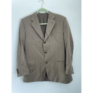 Vintage Brown Canali Sport Jacket 3 Button 100% Wool Made In Italy Size‎ 44R